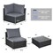 7-Pieces Modern Patio Wicker Conversation Set with Cushions Design and Adjustable for Garden-Poolside